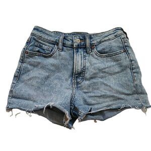 Old Navy Ladies Size 2 Blue Denim High-Rise O.G. Straight Shorts